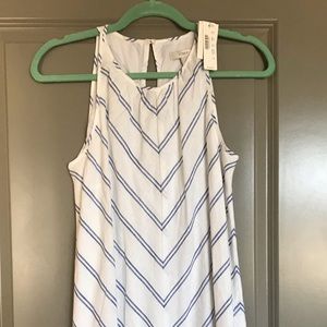 Jcrew blue striped linen maxi